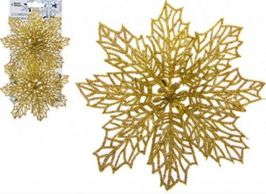 (image for) XMAS HOLLY DECOR CLIP GOLD