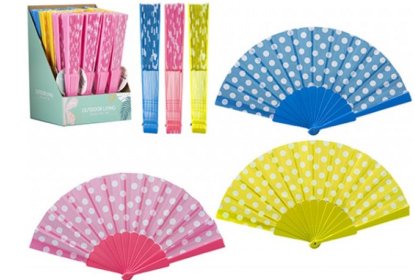 (image for) FOLDABLE HAND FAN POLKA DOT