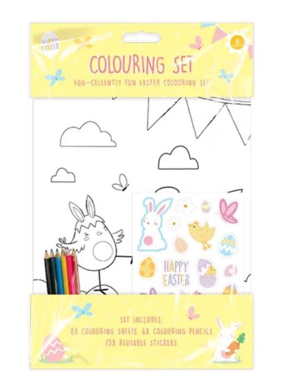 (image for) GEM EASTER COLOURING SET 8S