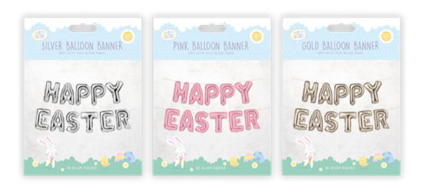 (image for) GEM BALLOON BANNER EASTER