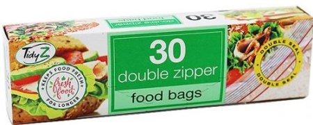 (image for) TIDYZ FOOD BAGS DOUBLE ZIPPER
