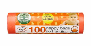 (image for) TIDYZ NAPPY BAGS+TIE HANDLE