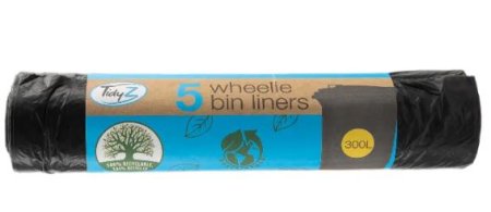 (image for) TIDYZ WHEELIE BIN LINERS 5S - 300L