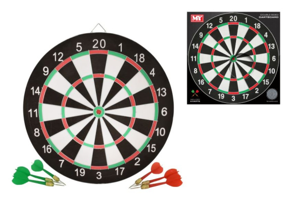 (image for) KT DART BOARD WITH 6 PARTS - 17\"\"