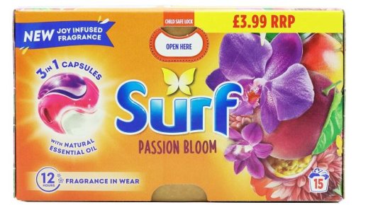 (image for) SURF 3IN1 CAPS PA/BLOOM PM3.99 15 WASHES