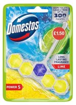 (image for) DOMESTOS TOILET RIM BLOCK LIME PM1.50 - 50G