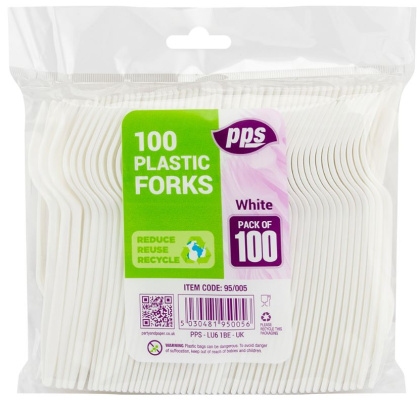 (image for) PPS PLASTIC FORK WHITE