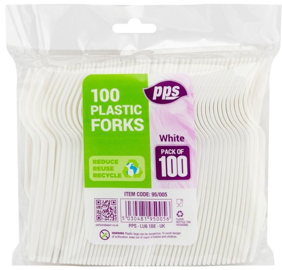 (image for) PPS PLASTIC FORK WHITE