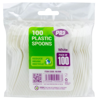 (image for) PPS PLASTIC SPOON WHITE
