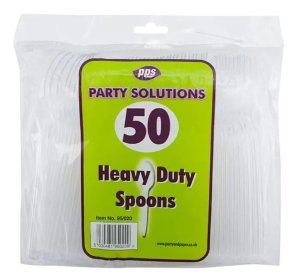 (image for) PPS PLASTIC SPOON CLEAR H/DUTY