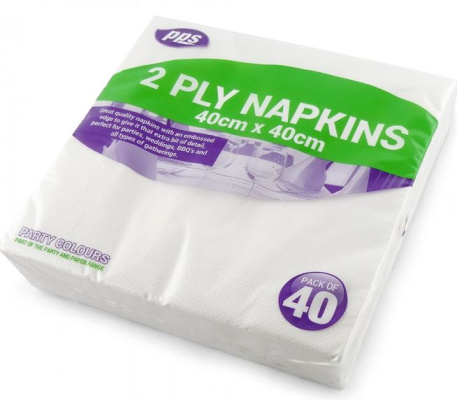 (image for) PPS NAPKIN 2PLY 40S - 40X40CM