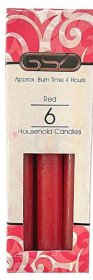 (image for) GSD H/HOLD CANDLES RED 6"