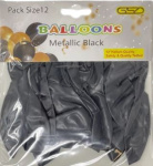 (image for) GSD BALLOON METALIC BLACK 12S