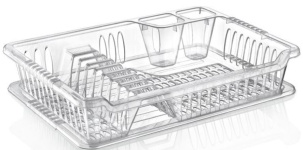 (image for) HOBBY DISH DRAINER +TRAY CLEAR