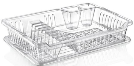 (image for) HOBBY DISH DRAINER +TRAY CLEAR