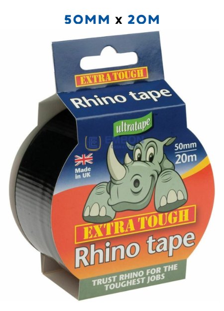 (image for) RHINO CLOTH TAPE BLACK 20M-50MM