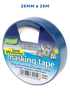 (image for) RHINO MASKING TAPE BLUE 25M - 25MM