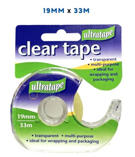 (image for) ULTRA CLEAR TAPE & DISPENSER CARD 33M-19MM