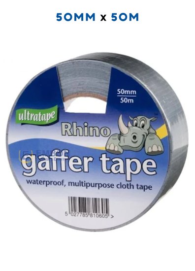(image for) RHINO GAFFER TAPE SILVER 50M-50MM