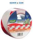 (image for) RHINO HAZARD TAPE RED/WHITE 33M-50MM