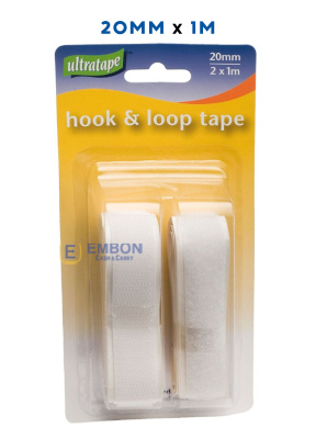 (image for) RHINO HOOK&LOOP TAPE WHITE - 20MMX1