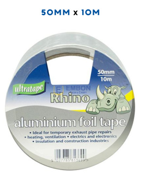 (image for) RHINO ALUMINIUM FOIL TAPE 10M-50MM