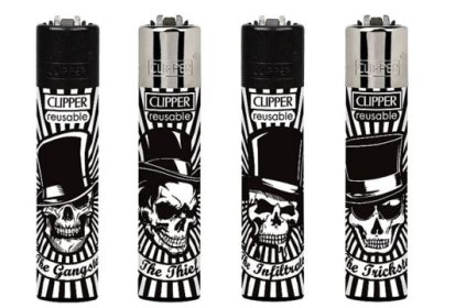 (image for) CLIPPER LIGHTER PARTY SKULLS