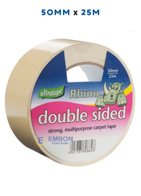 (image for) RHINO DOUBLE SIDED TAPE 25M-50MM