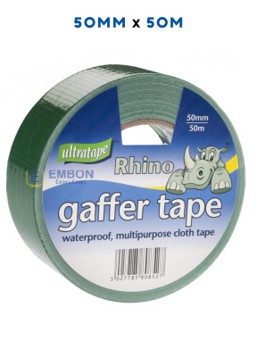 (image for) RHINO GAFFER TAPE GREEN 50M-50MM