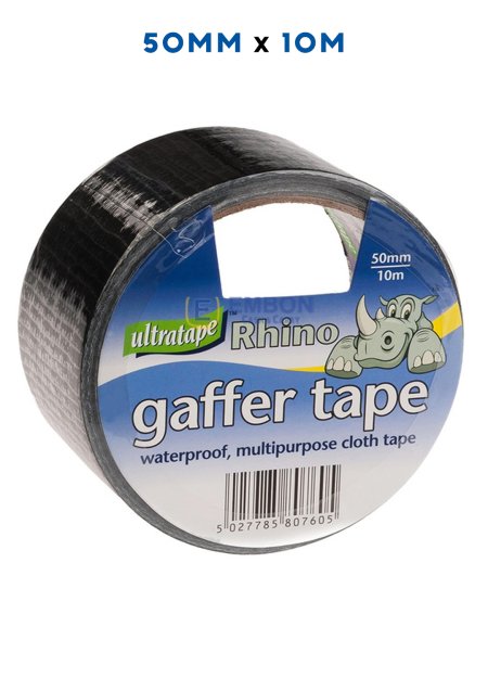 (image for) RHINO GAFFER TAPE BLACK 10M-50MM