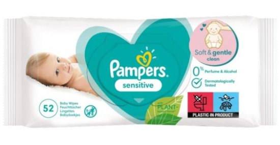 (image for) PAMPERS WIPES SENSITIVE - 52S