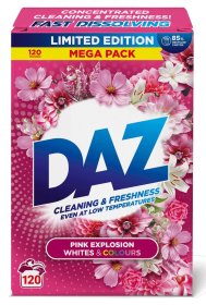 (image for) DAZ WASHING POWDER WHITE&COLOURS PINK 120WASH - 6KG