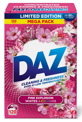 (image for) DAZ WASHING POWDER WHITE&COLOURS PINK 120WASH - 6KG