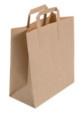(image for) UNI TAKEAWAY BAG+HANDLE BROWN