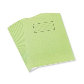 (image for) SILVINE EXERCISE BOOK GREEN 80PAGES - 9X7""