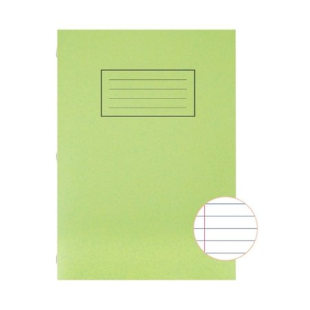 (image for) SILVINE EXERCISE BOOK GREEN 80PAGES - A4