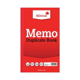 (image for) SILVINE DUPLICATE MEMO BOOK - 8X5""