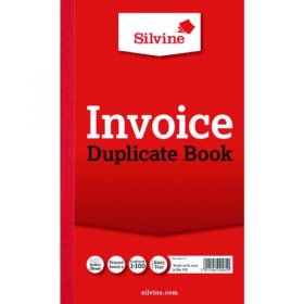 (image for) SILVINE INVOICE DUPLICATE BOOK - 8X5""