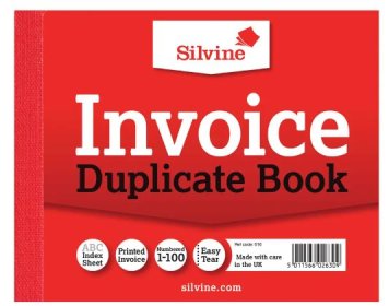 (image for) SILVINE INVOICE DUPLICATE BOOK - 4X5""