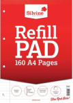 (image for) SILVINE REFILL PAD RED 160PAGES - A4