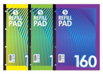 (image for) SILVINE REFILL PAD ASSORTED 160PAGES - A4