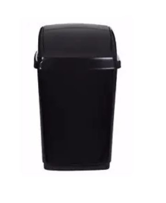(image for) SWING TOP BIN 30 LIT BLACK