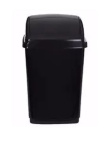 (image for) SWING TOP BIN 10 LIT BLACK