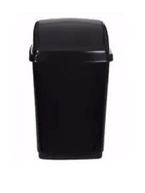 (image for) SWING TOP BIN 10 LIT BLACK