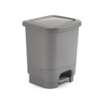(image for) PEDAL BIN SILVER 8L
