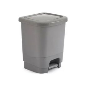 (image for) PEDAL BIN SILVER 8L