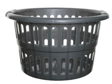 (image for) LAUNDRY BASKET ROUND SILVER
