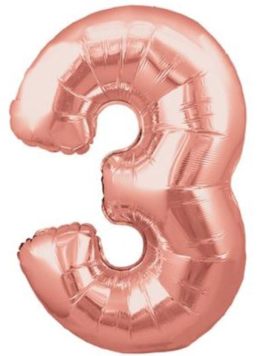 (image for) OT FOIL BALLOON NO.3 ROSE GOLD