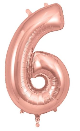 (image for) OT FOIL BALLOON NO.6 ROSE GOLD