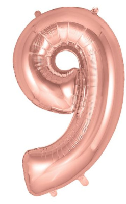 (image for) OT FOIL BALLOON NO.9 ROSE GOLD